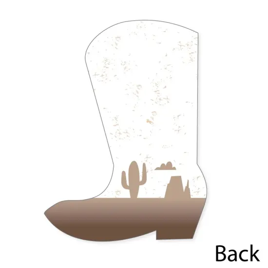 Big Dot of Happiness Western Hoedown - Shaped Thank You Cards - Wild West Cowboy Party Thank You Note Cards with Envelopes - Set of 12 {6}