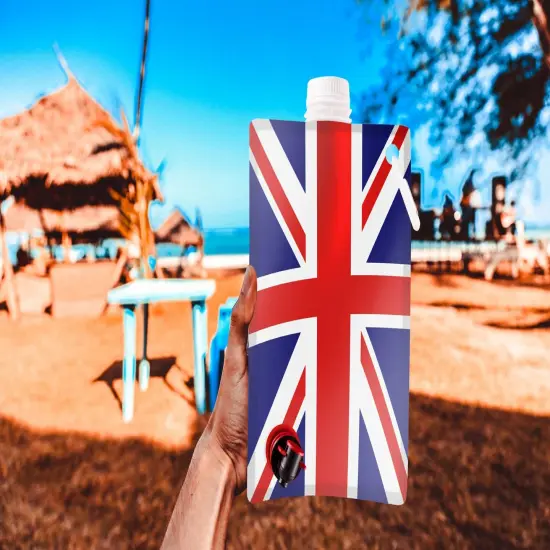 Union Jack Flag Party Flask: 2 liter British Flag Flasks Make the Perfect Drink Dispenser for Your St Georges Day or Guy Fawkes,Bonfire Night Party Supplies,Football, Cricket,or Rugby Parties and More {6}
