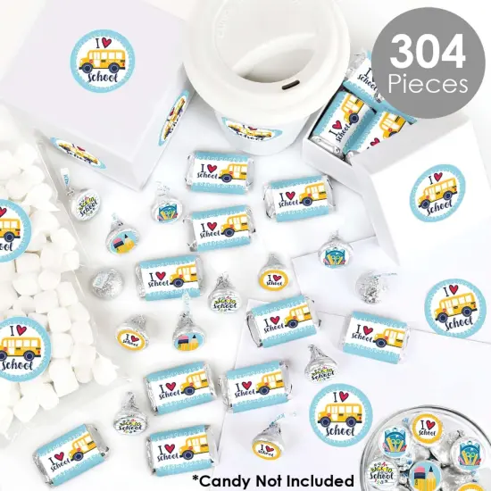 Big Dot of Happiness Back to School - First Day of School Classroom Decorations Candy Favor Sticker Kit - 304 Pieces {3}