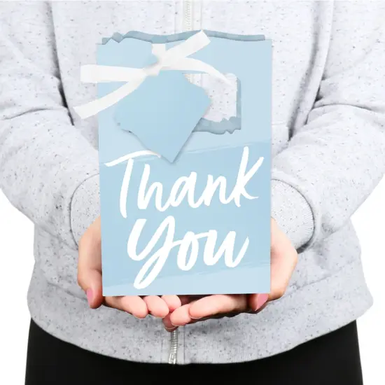 Big Dot of Happiness Dusty Blue Elegantly Simple - Guest Party Favor Boxes - Set of 12 {6}