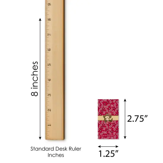 Big Dot of Happiness Little Cowboy - Mini Candy Bar Wrapper Stickers - Western Baby Shower or Birthday Party Small Favors - 40 Count {6}