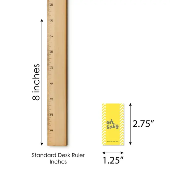 Big Dot of Happiness Hello Little One - Yellow and Gray - Mini Candy Bar Wrapper Stickers - Neutral Baby Shower Small Favors - 40 Count {6}