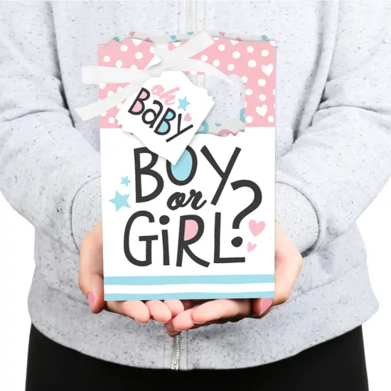 Big Dot of Happiness Baby Gender Reveal - Team Boy or Girl Party Favor Boxes - Set of 12 {6}