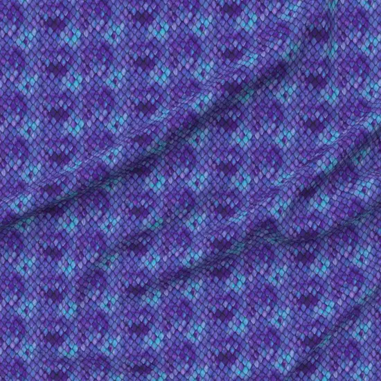 Various Fabrics by the Yard or Fat Quarter Dragon Scales Purple Scale Mermaid Blue Custom Printed Fabric by Spoonflower {6}