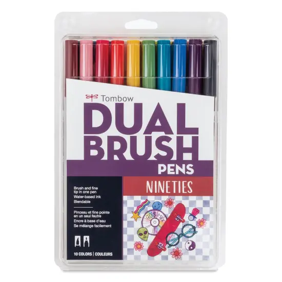 Tombow Dual Brush Pens - Nineties Colors, Set of 10 {1}