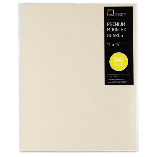 UArt Premium Sanded Pastel Paper Board - 11" x 14", Neutral, 240 Grit {1}