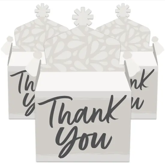 Big Dot of Happiness Champagne Elegantly Simple - Treat Box Party Favors - Guest Party Favors Goodie Gable Boxes - Set of 12 {4}