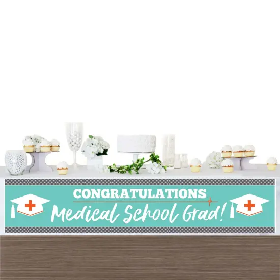 Big Dot of Happiness Medical School Grad - Doctor Graduation Party Decorations Party Banner {4}