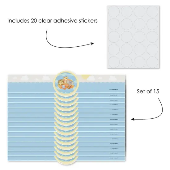 Big Dot of Happiness Noah's Ark - DIY Party Supplies - Baby Shower or Birthday Party DIY Wrapper Favors & Decorations - Set of 15 {3}