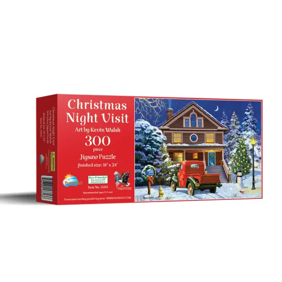 Sunsout Christmas Night Visit 300 pc Christmas Jigsaw Puzzle 13313 {3}