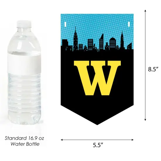 Big Dot of Happiness Bam Superhero - Baby Shower Bunting Banner - Comic Book Party Decorations - Welcome Baby {4}