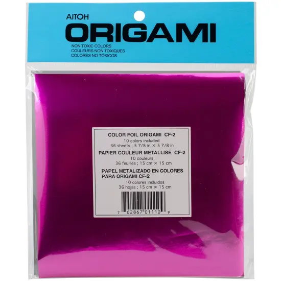 Aitoh Origami Paper 5.875"X5.875" 36/Pkg-Assorted Foil {1}