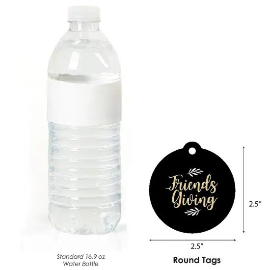 Big Dot of Happiness Elegant Thankful for Friends - Friendsgiving Thanksgiving Party Favor Gift Tags (Set of 20) {4}