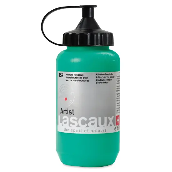 Lascaux Artist Acrylics - Phthalo Turquoise Green, 390 ml Tube {1}