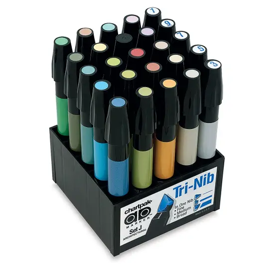 Chartpak Ad Markers - Architectural, Set of 25 {2}