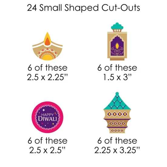 Big Dot of Happiness Happy Diwali - Festival of Lights Party DIY Decorations - Clothespin Garland Banner - 44 Pieces {7}