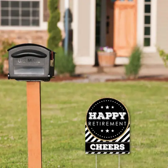 Big Dot of Happiness Happy Retirement - Outdoor Lawn Sign - Retirement Party Yard Sign - 1 Piece {3}