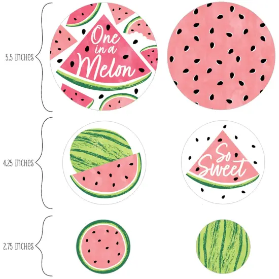 Big Dot of Happiness Sweet Watermelon - Fruit Party Giant Circle Confetti - Party Decorations - Large Confetti 27 Count {3}
