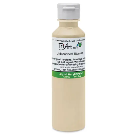 Tri-Art Liquid Artist Acrylics - Unbleached Titanium, 120 ml bottle {1}