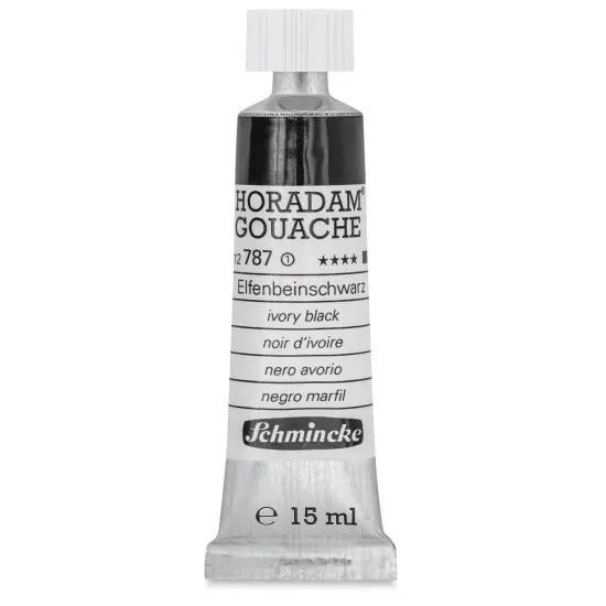 Schmincke Horadam Artist Gouache - Ivory Black, 15 ml tube {1}