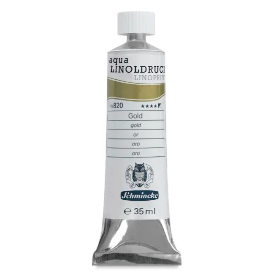 Schmincke Aqua Linoprint Ink - Gold, 35 ml {1}
