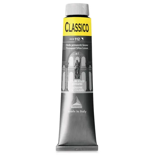 Maimeri Classico Oil Color - Permanent Yellow Lemon, 200 ml tube {1}