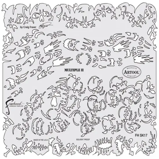 Iwata Artool Freehand Template - Return of Skull Master Multiple II {1}