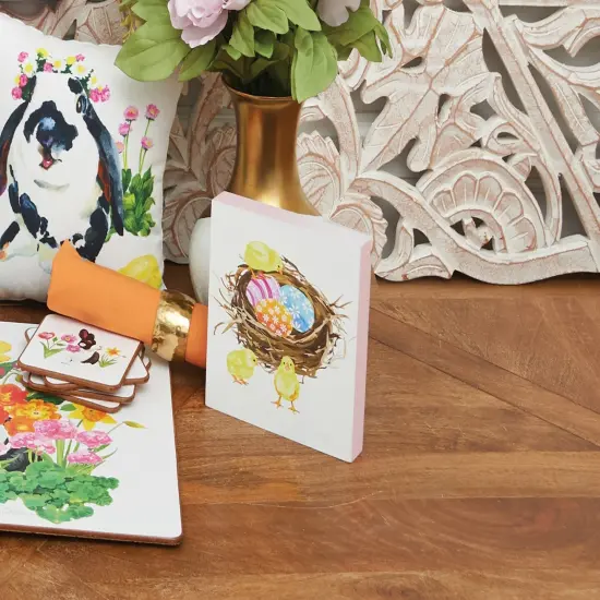 Eggs & Nest Block Easter Shelf Sitter Centerpiece {3}