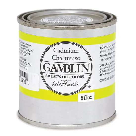 Gamblin Artist's Oil Color - Cadmium Chartreuse, 8 oz can {1}