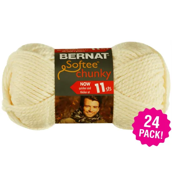 Multipack of 24 - Bernat Softee Chunky Yarn-Natural {1}