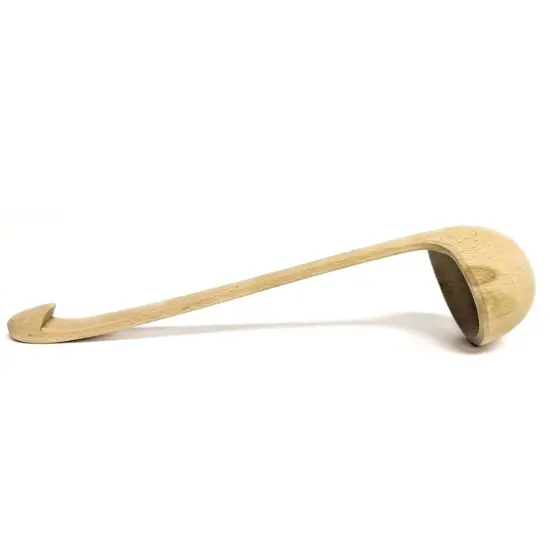 Old Fashioned Hand Carved Wooden Ladle Serving Dipper Utensil {4}