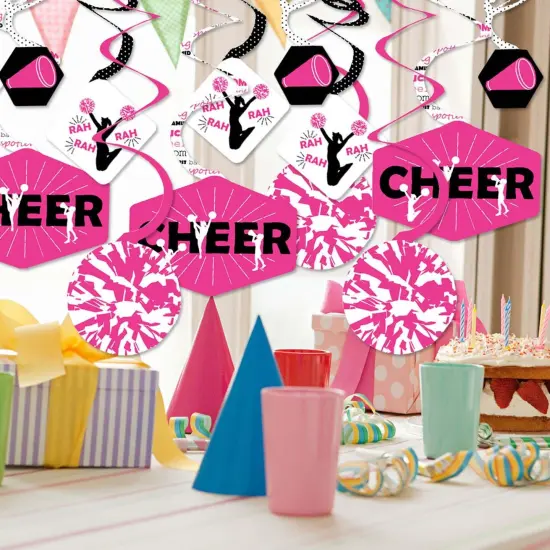 Big Dot of Happiness We've Got Spirit - Cheerleading - Birthday Party or Cheerleader Party Hanging Decor - Party Decoration Swirls - Set of 40 {3}