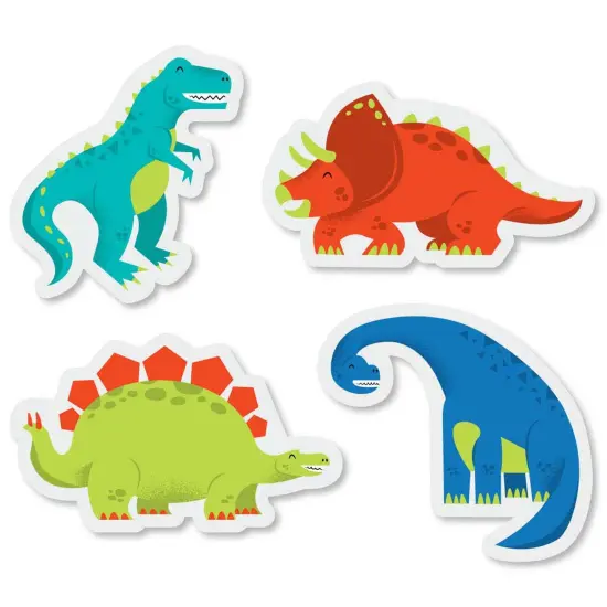 Big Dot of Happiness Roar Dinosaur - DIY Shaped Dino Mite T-Rex Baby Shower or Birthday Party Cut-Outs - 24 Count {1}