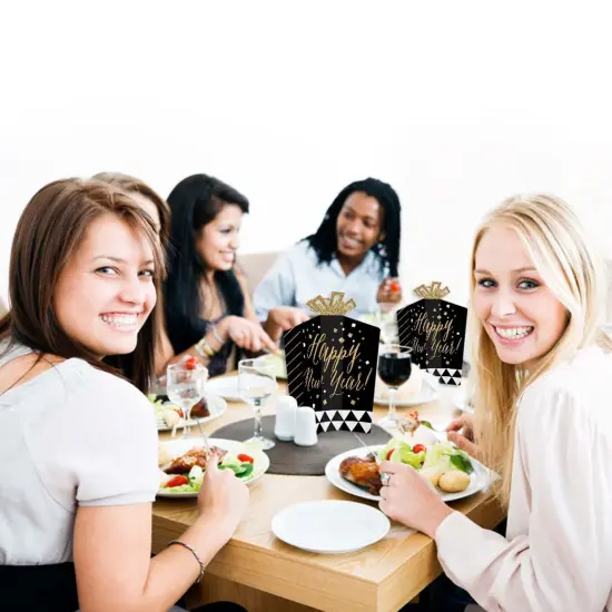 Big Dot of Happiness New Year's Eve - Gold - Table Decorations - New Years Eve Party Fold and Flare Centerpieces - 10 Count {7}