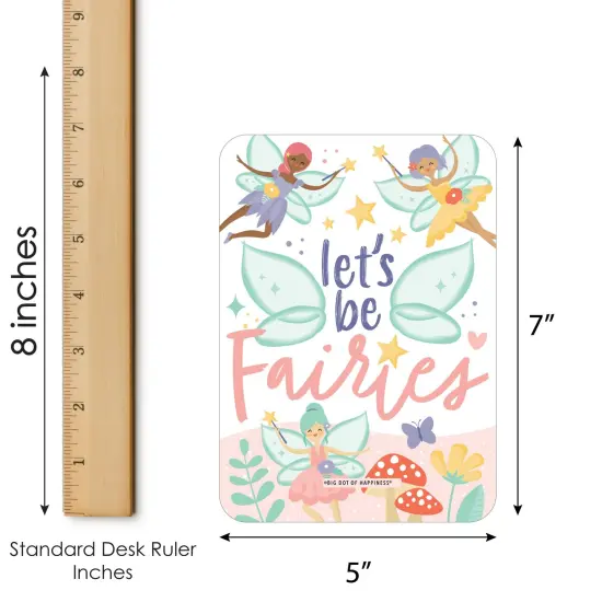 Big Dot of Happiness Let's Be Fairies - Picture Bingo Cards and Markers - Fairy Garden Birthday Party Shaped Bingo Game - Set of 18 {6}