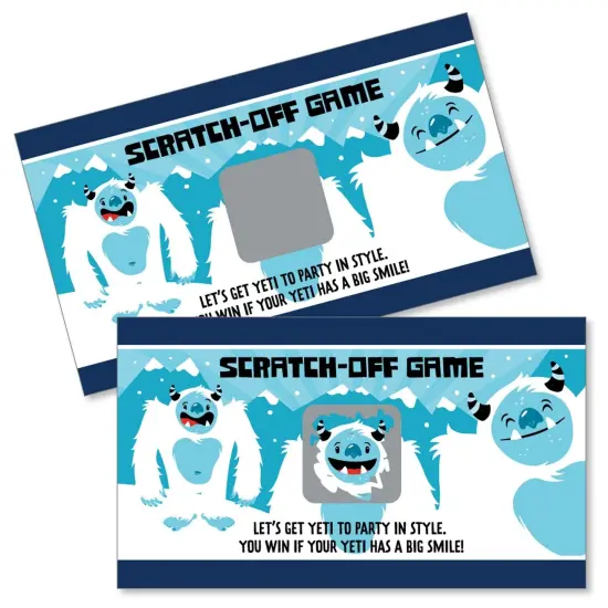 Big Dot of Happiness Yeti to Party - Abominable Snowman Party or Birthday Party Game Scratch Off Cards - 22 Count {1}