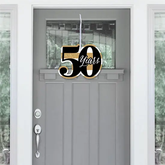 Big Dot of Happiness We Still Do - 50th Wedding Anniversary - Hanging Porch Anniversary Party Outdoor Decorations - Front Door Decor - 1 Piece Sign {3}