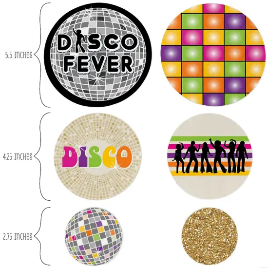Big Dot of Happiness 70's Disco - 1970s Party Giant Circle Confetti - Disco Fever Party Decorations - Large Confetti 27 Count {3}