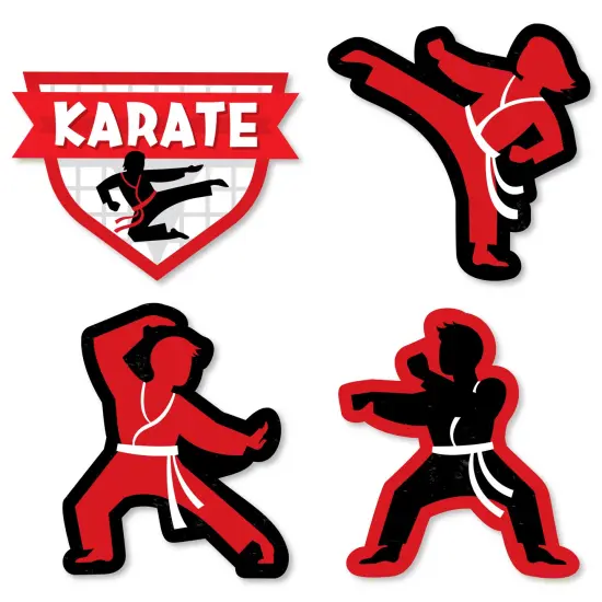 Big Dot of Happiness Karate Master - DIY Shaped Martial Arts Birthday Party Cut-Outs - 24 Count {1}