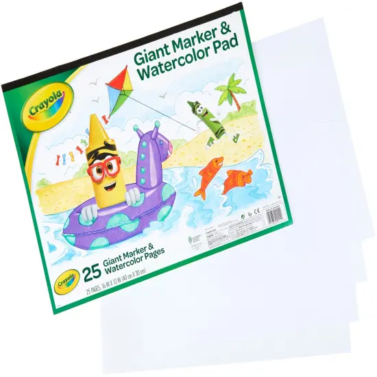 Crayola Marker & Watercolor Pad 16"X12"-25 Sheets {2}