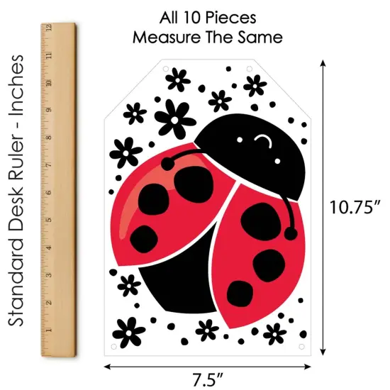Big Dot of Happiness Happy Little Ladybug - Hanging Vertical Paper Door Banners - Party Wall Decoration Kit - Indoor Door Decor {7}