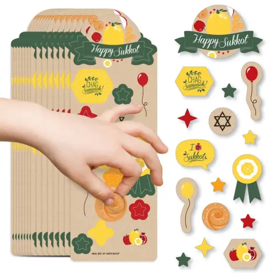 Big Dot of Happiness Sukkot - Sukkah Holiday Favor Kids Stickers - 16 Sheets - 256 Stickers {1}
