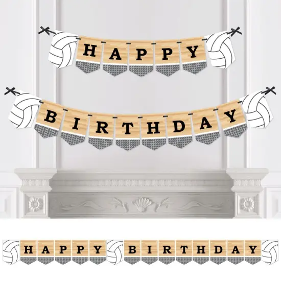 Big Dot of Happiness Bump, Set, Spike - Volleyball - Birthday Party Bunting Banner - Sports Party Decorations - Happy Birthday {1}