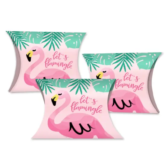 Big Dot of Happiness Pink Flamingo - Favor Gift Boxes - Tropical Summer Party Petite Pillow Boxes - Set of 20 {1}
