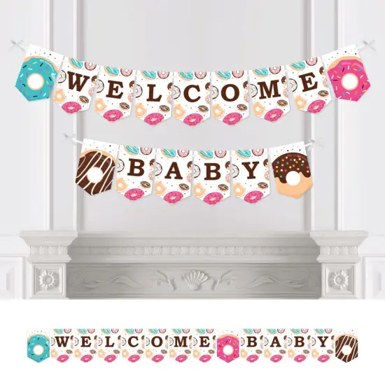 Big Dot of Happiness Donut Worry, Let's Party - Doughnut Party Bunting Banner - Party Decorations - Welcome Baby {1}