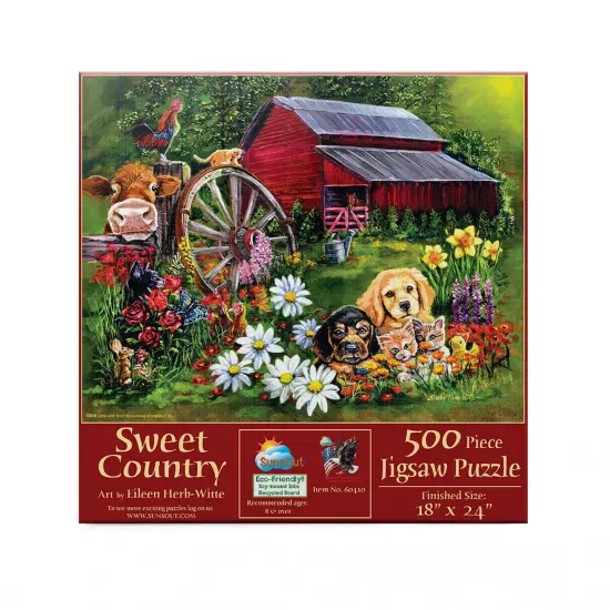 Sunsout Sweet Country 500 pc Jigsaw Puzzle 60410 {3}