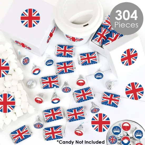 Big Dot of Happiness Cheerio, London - British UK Party Candy Favor Sticker Kit - 304 Pieces {3}