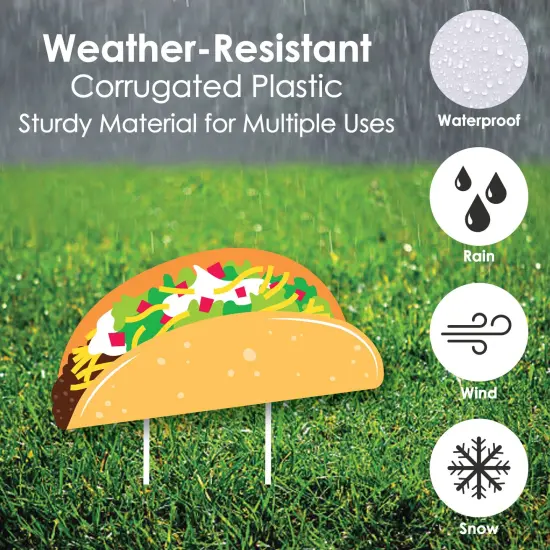 Big Dot of Happiness Taco 'Bout Fun - Yard Sign and Outdoor Lawn Decorations - Fiesta Yard Signs - Set of 8 {4}