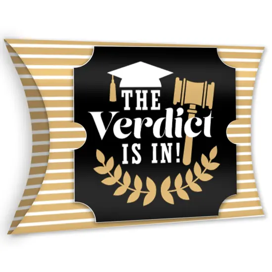 Big Dot of Happiness Law School Grad - Favor Gift Boxes - Future Lawyer Graduation Party Large Pillow Boxes - Set of 12 {1}