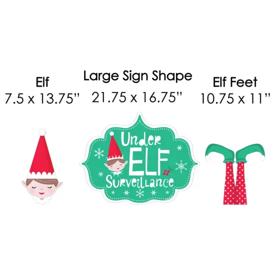 Big Dot of Happiness Elf Squad - Yard Sign and Outdoor Lawn Decorations - Kids Elf Christmas and Birthday Party Yard Signs - Set of 8 {7}